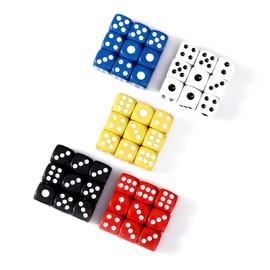 Dice Dice Dice 16mm 6-Sided 50pcs for Card Games, Board Games, Table Games Toys Colorful Blend Colors