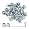 sourcing map 100 Pcs Threaded Insert for Wood, 1/4" -