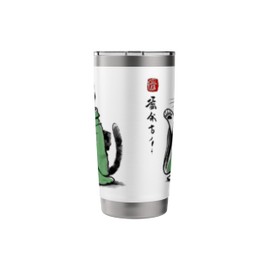 Japanese Cat Kimono Japan Traditional Mom Dad Kids Stainless Steel Insulated Tumbler