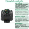 Mandark Car Compass, Adjustable Dashboard Vehicle Direction Navigation Ball, Portable