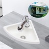 Wall Mount Corner Bathroom Sink, Boat Caravan RV Camper Corner