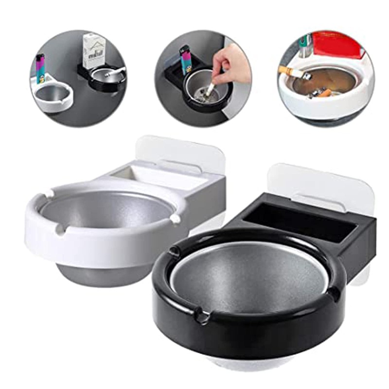 2 pieces wall mounted ashtray, toilet wall ashtray, ashtray wall