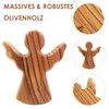 NyxSeat 1 x Wooden Guardian Angel Standing Olive Wood Angel