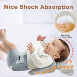 Baby Head Protector, Adjustable Baby Head Protection Backpack with Baby Knee Pads for Walking & Crawling, Soft, Breathable and Wearing Safety Baby Head Protector - Elephant