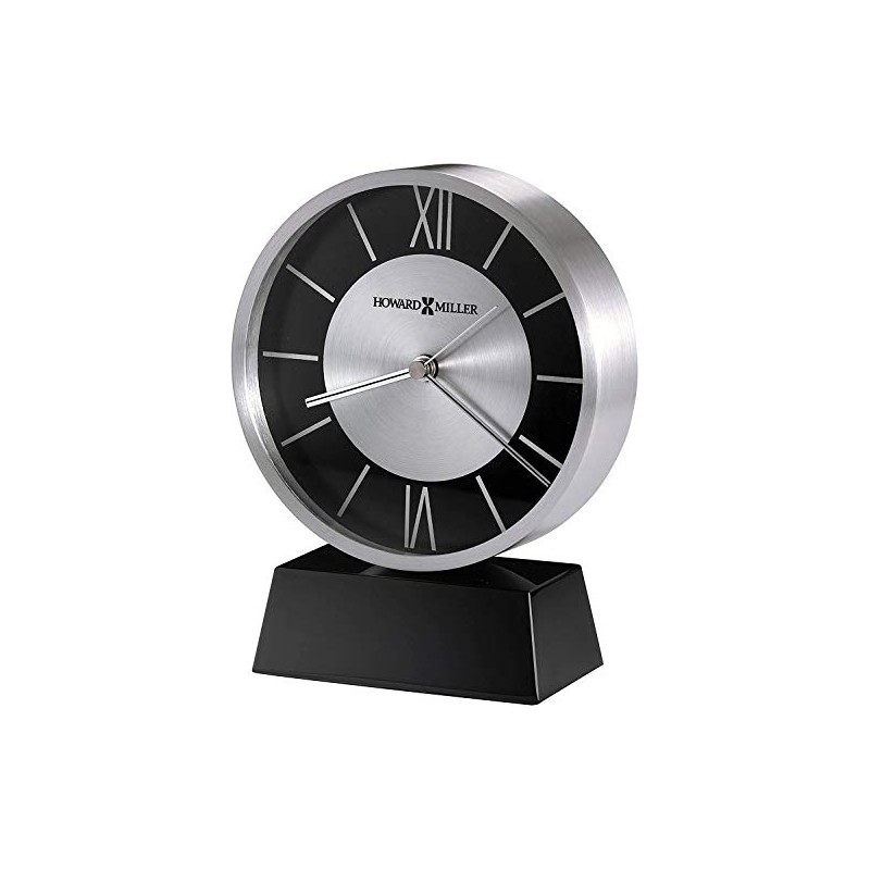 Howard Miller Davis Table Clock 645-787 – Black Aluminum Metal