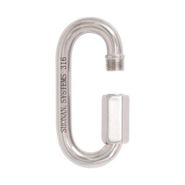 SHONAN 3.5 Inch Chain Quick Link Heavy Duty Large Carabiner Stainless Steel 316 Marine Grade Quick Link Connector, Corrosion Resistant Chain Connector, 1512 Lbs Capacity, 1 Pc