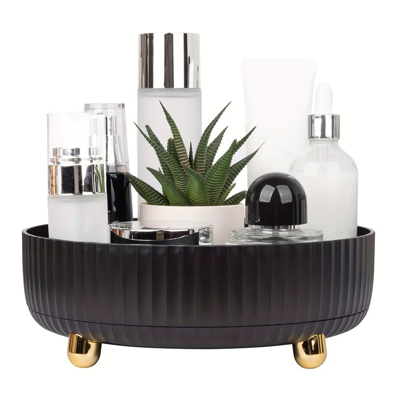 Bukuhlio Turntable Spice Rack Fridge Kitchen Cabinet Organiser 22 cm