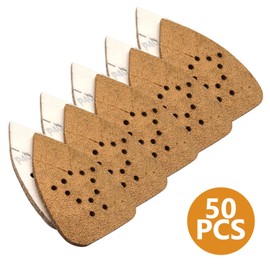 Mouse Sandpaper, Pack of 50, 95 x 135 mm, Velcro System, 12 Holes for Dust Extraction, for Black & Decker and 140 mm Sanders (40 Grit)