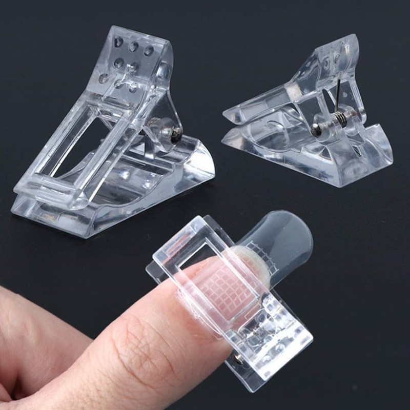 10 Pieces Nail Nippers in Transparent with 1 Drawstring Bag,