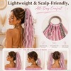 Elastic Dread Ponytail, Boho Braided Ponytail Extension with Elastic Hair
