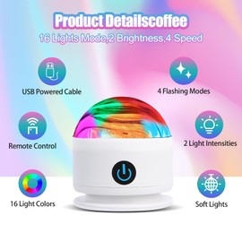 Bomiclss Aurora Projector Galaxy Star Light 16 Color Sensory Lights for Bedroom Remote Northern Lights Mood Lighting Night Light Projector for Kids Bedroom Party Game Rooms