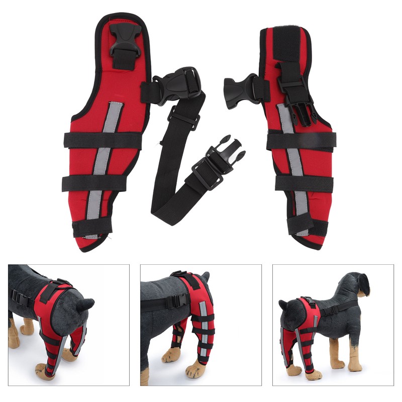 Dog Leg Brace Elastic Safe Shockproof Pet Knee Pads with