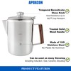 APOXCON Coffee Percolator Camping Coffee Pot Stainless Steel Coffee Maker