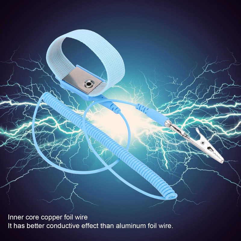 10Pcs 1.8Mx2.0MM Anti Static Bracelet Grounding Electrostatic Discharge Wrist Strap