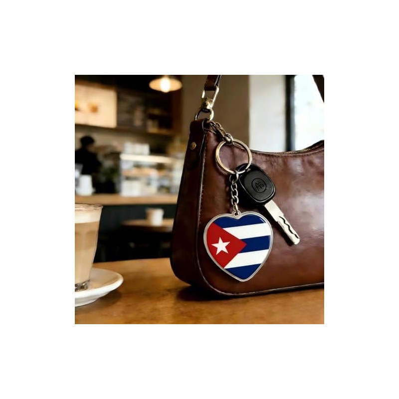 JAVD Llavero cubano con bandera de Cuba, paquete de 2,