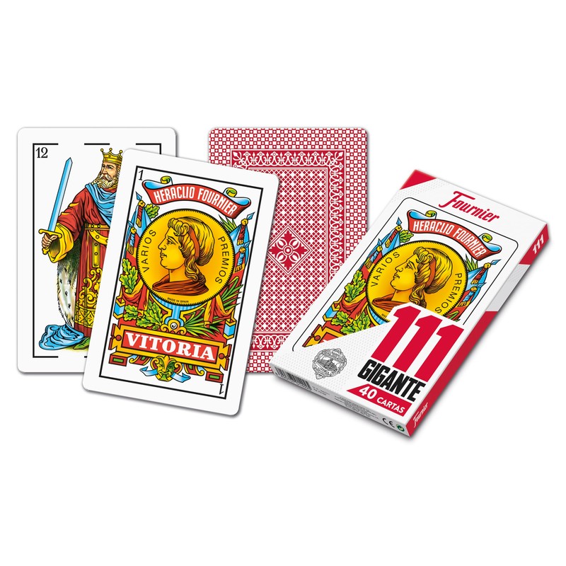 Fournier #111 Large Deck of 40 Giant Cards - Red