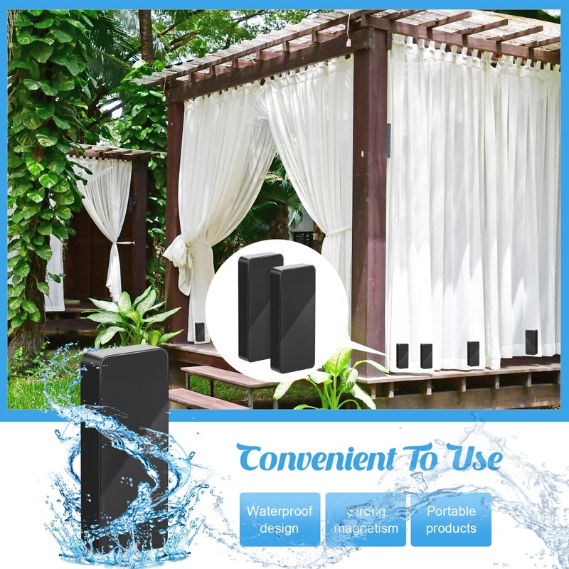 24 Pieces Outdoor Curtain Weights Heavy Outdoor Waterproof Curtain Magnets
