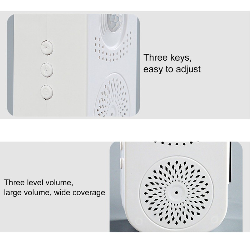 Wireless Motion Sensor Doorbell Voice Reminder Welcome Buzzer Ringtones Volume