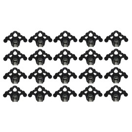 JSP Manufacturing Plastic Roof Ice Guard Snow Guard Snow Stops for Standing Seam Metal Roofing - Multi-Color/Multi-Pack Listing (20, Black)