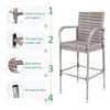 Homall Patio Bar Stools Wicker Barstools Indoor Outdoor Bar stool