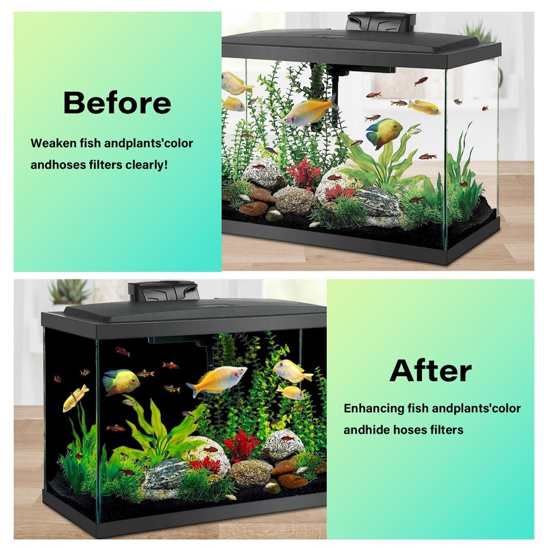 Aquarium Background Static Cling Black Fish Tank Background Wallpaper Fish