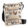 BDPWSS Chicken Gift For Chicken Lovers Hen Farmer There Is No Such Thing As Too Many Chickens Themed Crossbody Bag (Much chicken CbagCA)