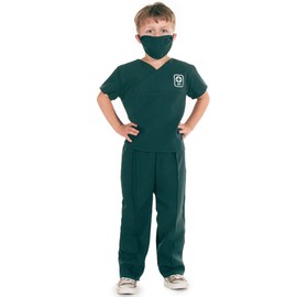 PRETEND TO BEE 9308_(5/7)_(TR) Vet Fancy Dress Costume for Kids, Green with Mask, 5-7 Years