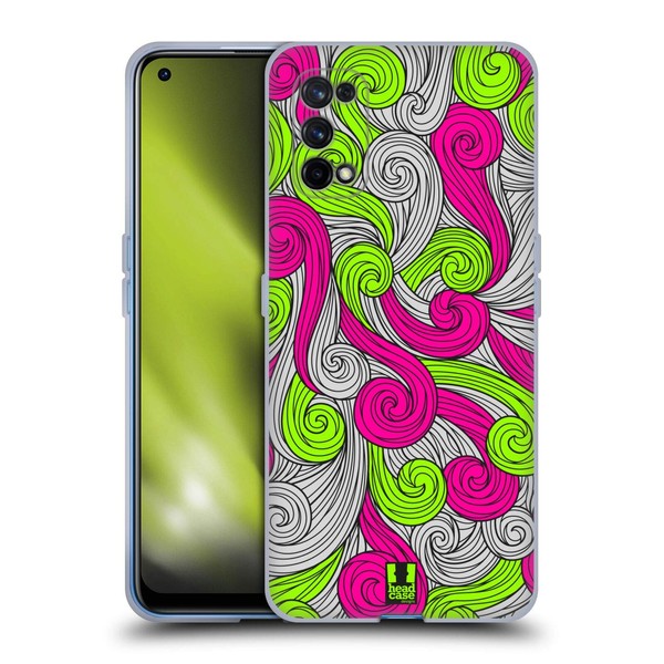 Head Case Designs Neon Pink Und Grün Lebhafter Wirbel Soft