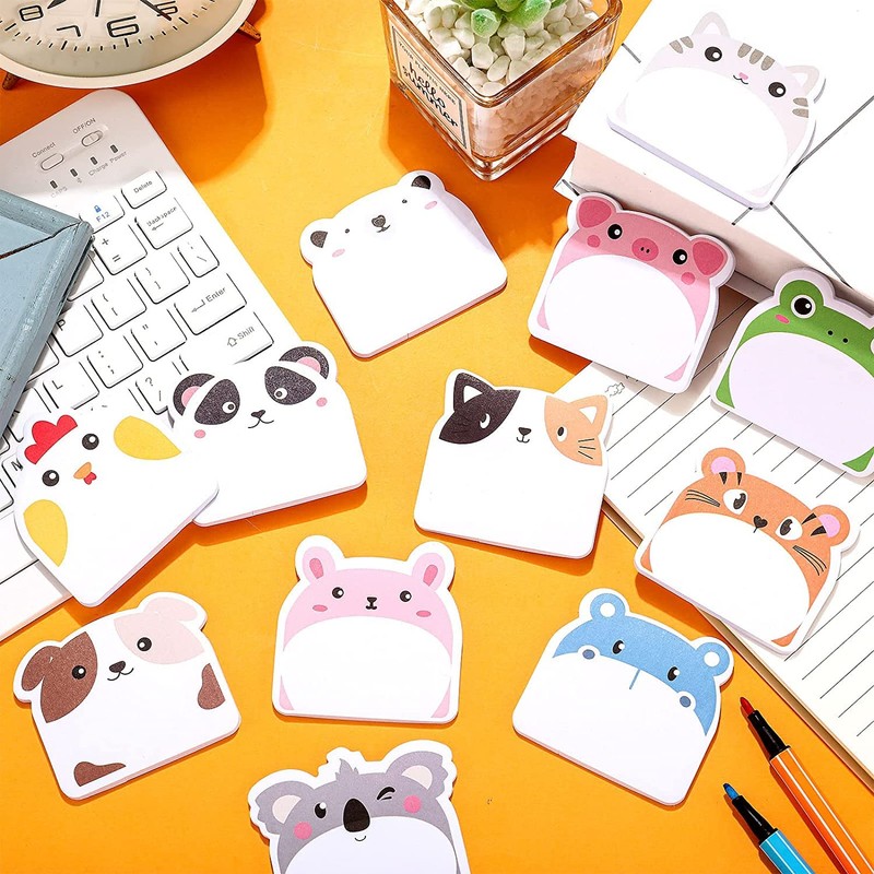 Pack of 12 Sticky Notes, Small Sticky Notes for Children,
