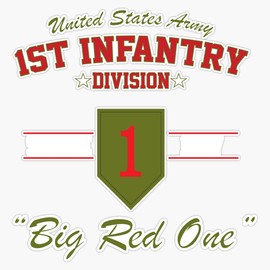 HOF Trading 1St Infantry Division Vinyl Sticker Waterproof Decal Laptop Wall Window Bumper Sticker 5"