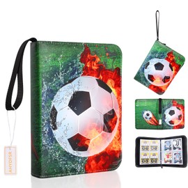 Football Scrapbook, Scrapbook for Cards, 480 Card Capacity, 4 Pockets, Waterproof Card Holder, Book Folder, Compatible with All Types of Football Cards, Trading Cards, Sports Cards (Football)