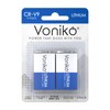 Voniko 9V Lithium Battery 2-Pack, 10-Year Shelf Life, Long-Lasting Power