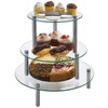 3 Tier Round Tempered Glass Display Stand 9, 11, 13”