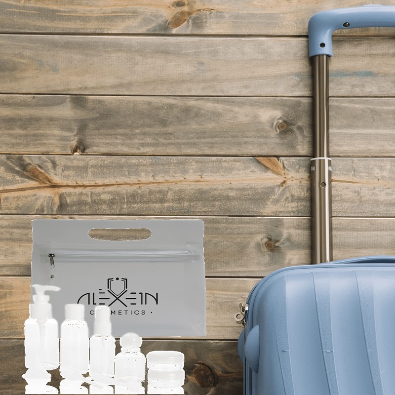 Aléxein Transparent Travel Set with Handle for Cabin Luggage 10