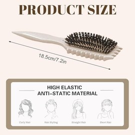 2 Piezas Cepillo Para Cabello Rizado Para Mujeres,cepillo definidor de rizos,bounce curl brush,cepillo desenredante,Varios colores son adecuados para todo tipo de cabello. (Beige)