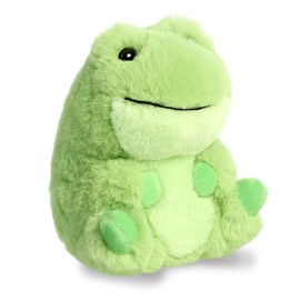 Aurora® Playful Rolly Pet™ Riberto Frog™ Stuffed Animal - Compact Size for On-The-Go Fun - for Adults, Kids, Birthdays, and Anniversaries - Green 5 Inches
