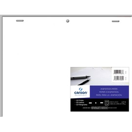 Canson Artist Series Acme Punched Translucent Animation Paper, 10 Frame, 20 Pound, 8.5 x 11 Inch, 100 Sheets