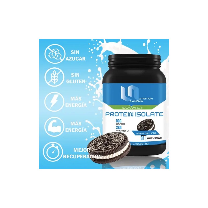 Proteína Whey Leanova Nutrition Isolate 1kg Varios Sabores