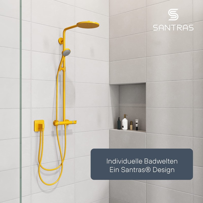 SANTRAS® Premium Shower Hose Yellow 1.25 m with Flow Limiter