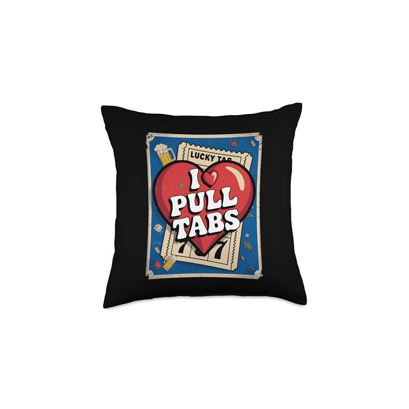 I Love Pull Tab Midwest Gambling Ticket Bingo Gamblers Throw