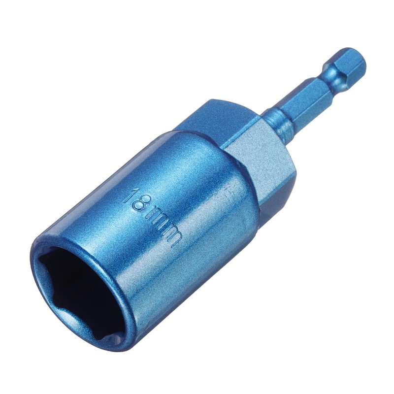 sourcing map Nut Driver 18mm Hex Drive Socket CR-V Steel