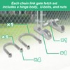 Wmebee 6-5/8" Chain Link Fence 180 Degree Commercial Duty Gate