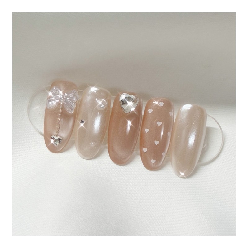 [Handmade Nail Tips] Magnetic Sorbet Nail Tips - Petit Almond