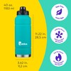 bubba Trailblazer Stainless Steel Water Bottle with Push Button Lid,