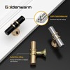 goldenwarm 5 Pack Brushed Nickel and Gold Cabinet Knobs Kitchen