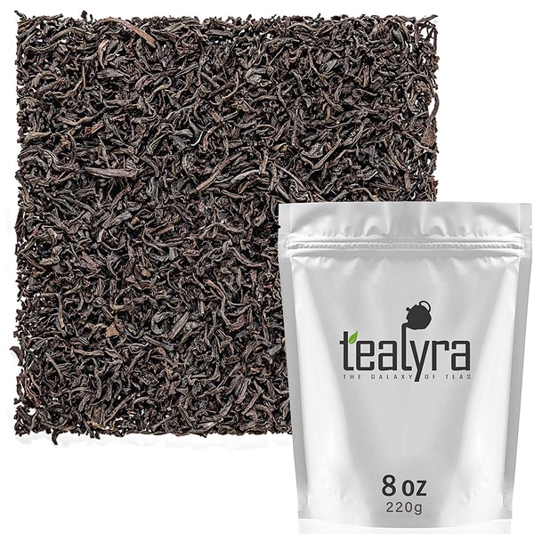 Tealyra - Orange Pekoe Ceylon - Classic English Breakfast Black Loose Leaf Tea - From Sri Lanka - Caffeine Bold - Organically Grown - 220g (8-ounce)
