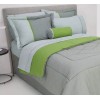 Competition Edredón Polo Matrimonial C/sábanas 9 Piezas Competition Color Verde/gris