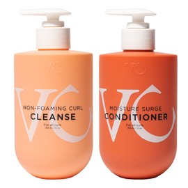 Vicious Curl Non-Foaming Curl Cleanse and Moisture Surge Conditioner Kit - Clarifying Shampoo and Deep Conditioner for Curly Hair, Cowash for Natural Curly Hair with Amino Acids & Proteins (10 oz)