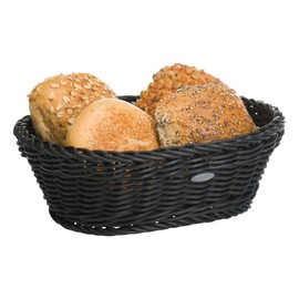 Saleen 02056019101 Multi-Purpose Oval Basket 25.5 x 19 x 8 cm Plastic Fibre Black