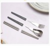 2Pack Folding Stainless Steel Cutlery Set with Case, Travel Foldable